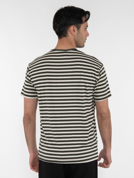 OVER-D T-shirt μαρινέρα OE1S2S3T52 Λαδί - Μπεζ OVER-D - 2