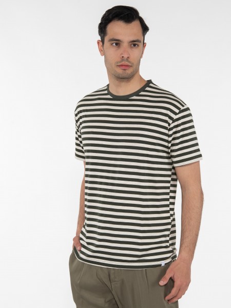 OVER-D T-shirt ριγέ - μαρινέρα OE1S2S3T51 Λαδί - Μπεζ OVER-D - 4