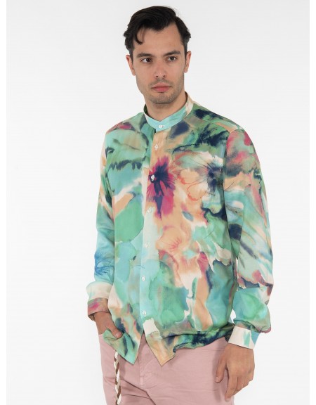 OVER-D Shirt mao OE1S2S3C23 Printed - Green - Pink OVER-D - 4