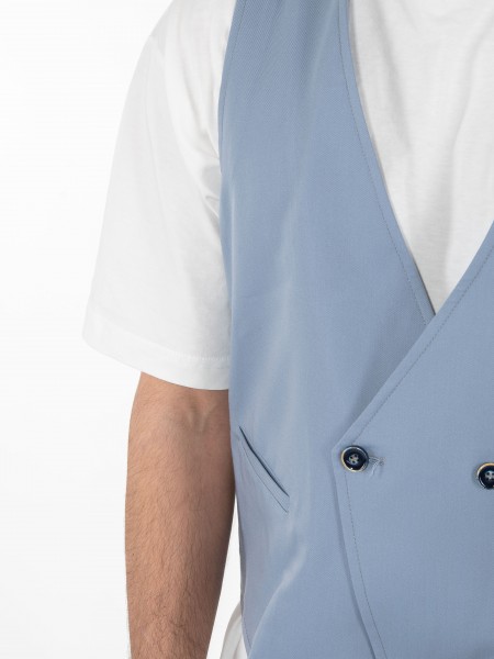 OVER-D Γιλέκο blazer OE1S2S3I03 Γαλάζιο OVER-D - 5