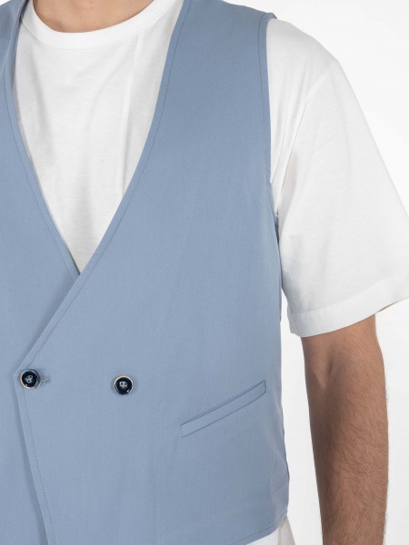 OVER-D Γιλέκο blazer OE1S2S3I03 Γαλάζιο OVER-D - 6