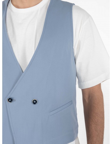 OVER-D Γιλέκο blazer OE1S2S3I03 Γαλάζιο OVER-D - 6