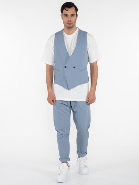 OVER-D Γιλέκο blazer OE1S2S3I03 Γαλάζιο OVER-D - 7