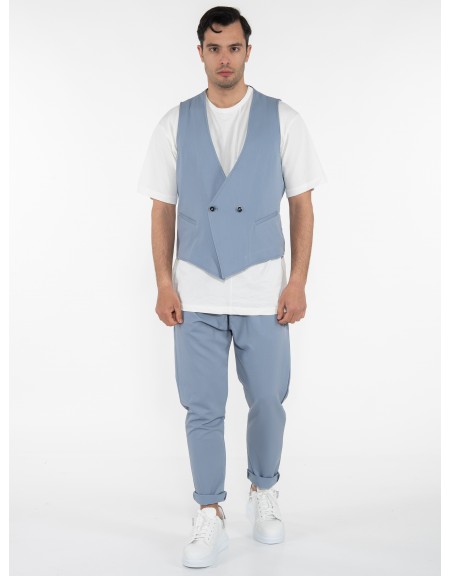 OVER-D Γιλέκο blazer OE1S2S3I03 Γαλάζιο OVER-D - 7