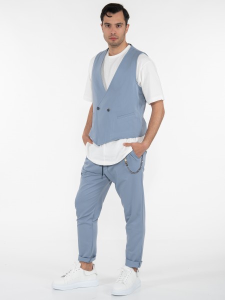 OVER-D Γιλέκο blazer OE1S2S3I03 Γαλάζιο OVER-D - 10