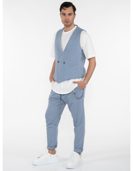 OVER-D Γιλέκο blazer OE1S2S3I03 Γαλάζιο OVER-D - 10