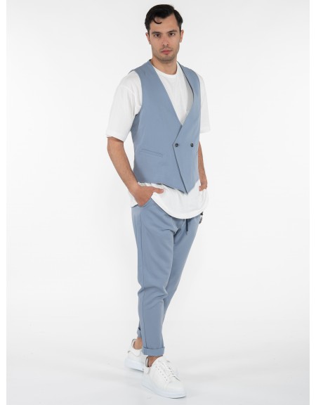 OVER-D Γιλέκο blazer OE1S2S3I03 Γαλάζιο OVER-D - 8