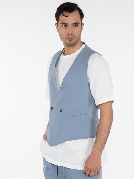 OVER-D Γιλέκο blazer OE1S2S3I03 Γαλάζιο OVER-D - 4