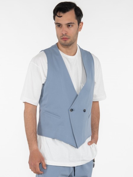 OVER-D Γιλέκο blazer OE1S2S3I03 Γαλάζιο OVER-D - 3