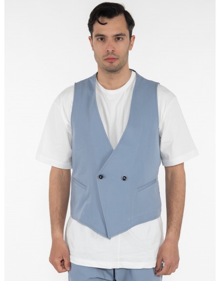 OVER-D Γιλέκο blazer OE1S2S3I03 Γαλάζιο OVER-D - 11