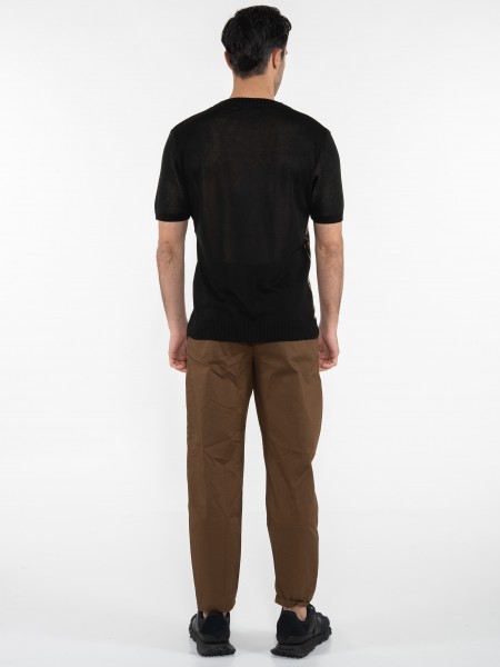 OVER-D T-shirt νημάτινο OE1S2S3M11 Μαύρο - Καφέ OVER-D - 9