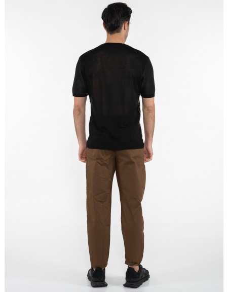 OVER-D T-shirt νημάτινο OE1S2S3M11 Μαύρο - Καφέ OVER-D - 9