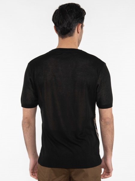 OVER-D T-shirt νημάτινο OE1S2S3M11 Μαύρο - Καφέ OVER-D - 2