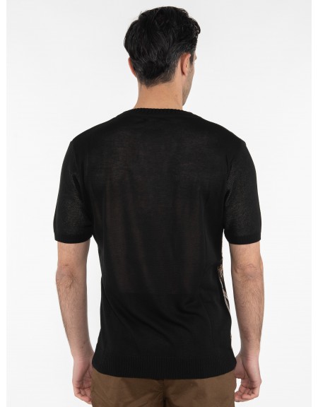 OVER-D T-shirt νημάτινο OE1S2S3M11 Μαύρο - Καφέ OVER-D - 2