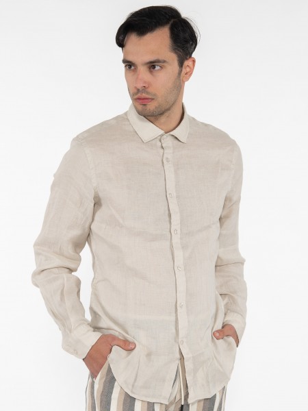 OVER-D Πουκάμισο OC1S0S0C05 Μπεζ OVER-D - 3