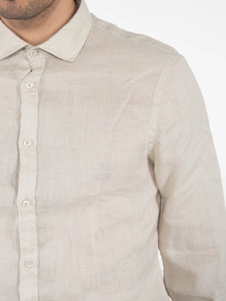 OVER-D Πουκάμισο OC1S0S0C05 Μπεζ OVER-D - 5