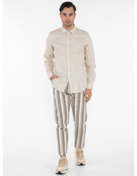 OVER-D Πουκάμισο OC1S0S0C05 Μπεζ OVER-D - 6