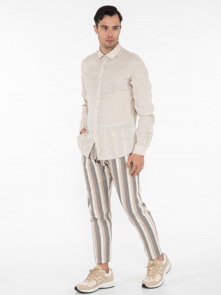 OVER-D Πουκάμισο OC1S0S0C05 Μπεζ OVER-D - 9