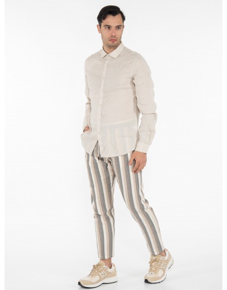 OVER-D Πουκάμισο OC1S0S0C05 Μπεζ OVER-D - 9