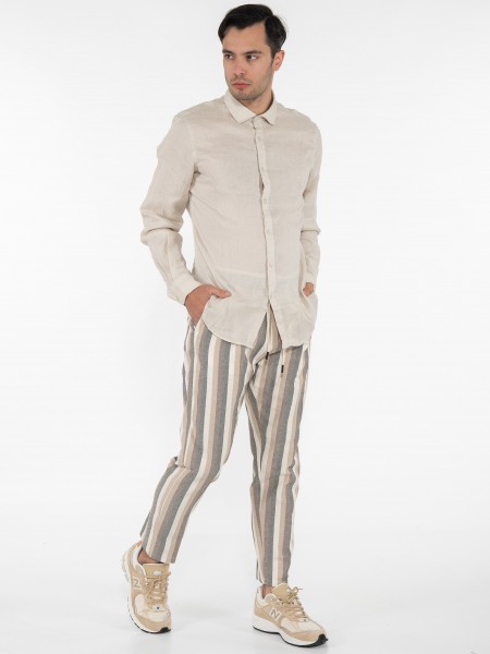 OVER-D Πουκάμισο OC1S0S0C05 Μπεζ OVER-D - 7