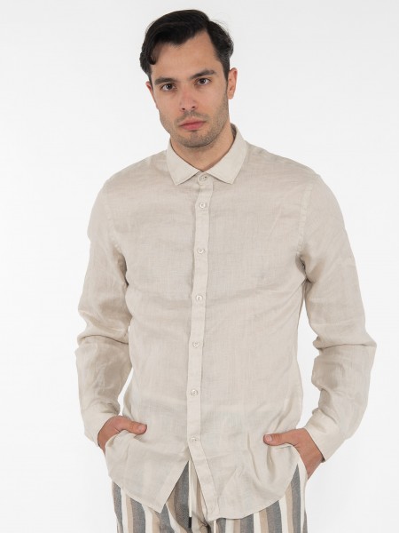 OVER-D Πουκάμισο OC1S0S0C05 Μπεζ OVER-D - 1