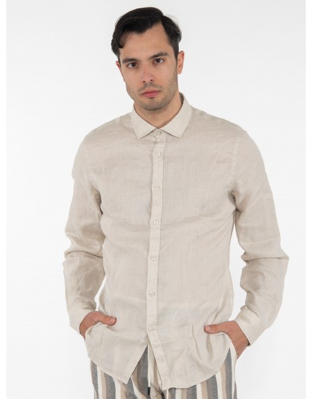 OVER-D Πουκάμισο OC1S0S0C05 Μπεζ OVER-D - 10