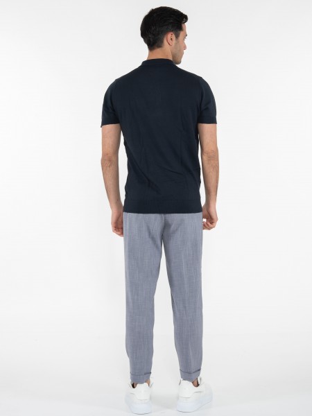 OVER-D T-shirt Polo νημάτινο OM546MG Μπλε OVER-D - 8