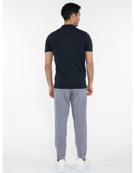 OVER-D T-shirt Polo νημάτινο OM546MG Μπλε OVER-D - 8