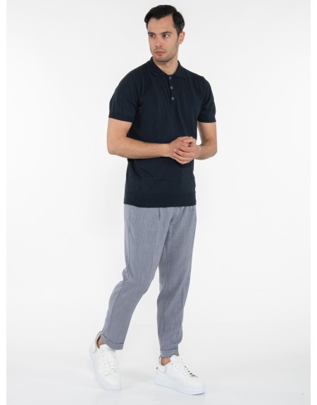 OVER-D T-shirt Polo νημάτινο OM546MG Μπλε OVER-D - 7