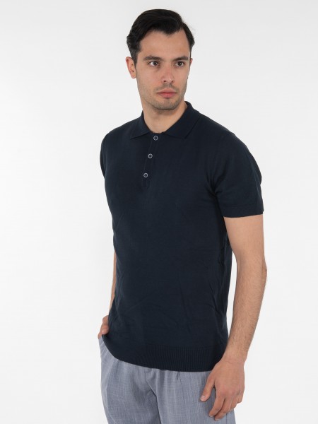 OVER-D T-shirt Polo νημάτινο OM546MG Μπλε OVER-D - 4