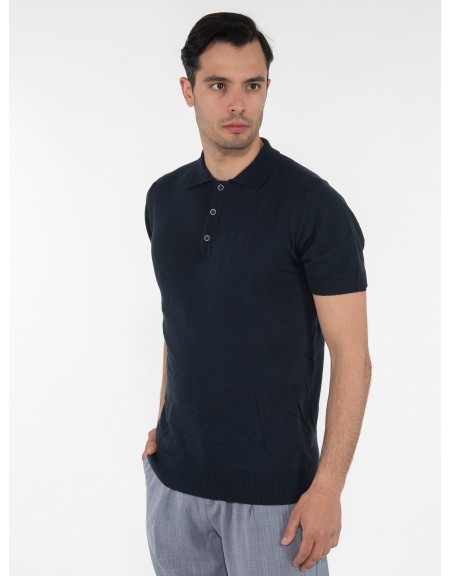 OVER-D T-shirt Polo νημάτινο OM546MG Μπλε OVER-D - 4