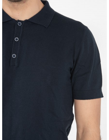 OVER-D T-shirt Polo νημάτινο OM546MG Μπλε OVER-D - 5