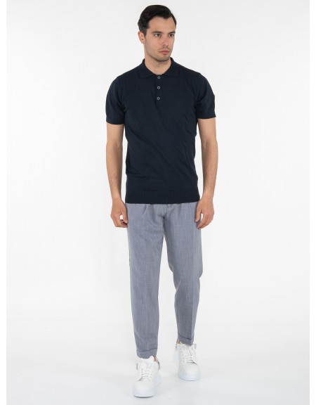 OVER-D T-shirt Polo νημάτινο OM546MG Μπλε OVER-D - 6