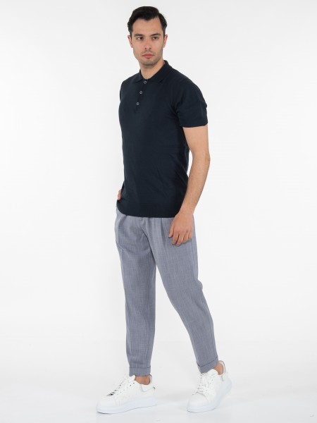 OVER-D T-shirt Polo νημάτινο OM546MG Μπλε OVER-D - 9