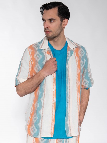 XAGON MAN Πουκάμισο κοντομάνικο P23042AVERDU Εμπριμέ XAGON MAN - 3