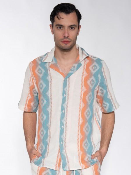 XAGON MAN Πουκάμισο κοντομάνικο P23042AVERDU Εμπριμέ XAGON MAN - 1