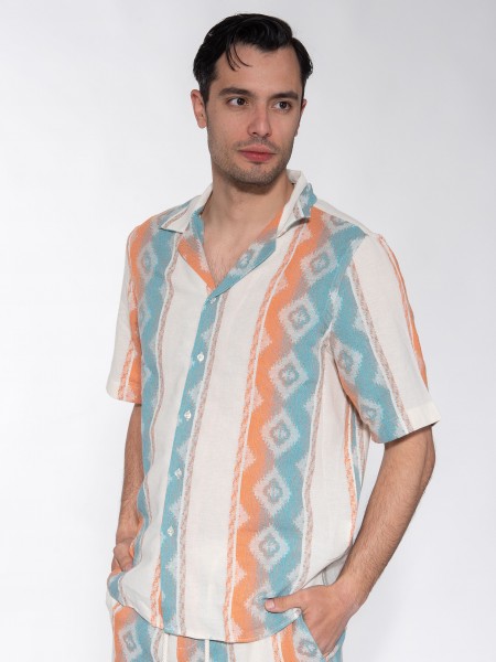 XAGON MAN Πουκάμισο κοντομάνικο P23042AVERDU Εμπριμέ XAGON MAN - 5