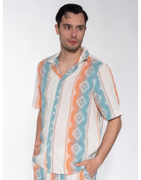 XAGON MAN Πουκάμισο κοντομάνικο P23042AVERDU Εμπριμέ XAGON MAN - 5