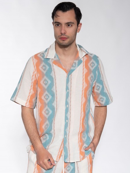 XAGON MAN Πουκάμισο κοντομάνικο P23042AVERDU Εμπριμέ XAGON MAN - 14