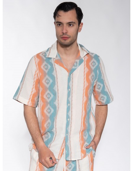 XAGON MAN Πουκάμισο κοντομάνικο P23042AVERDU Εμπριμέ XAGON MAN - 14