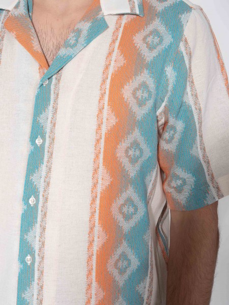 XAGON MAN Πουκάμισο κοντομάνικο P23042AVERDU Εμπριμέ XAGON MAN - 9