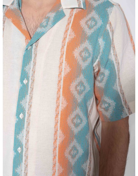 XAGON MAN Πουκάμισο κοντομάνικο P23042AVERDU Εμπριμέ XAGON MAN - 9