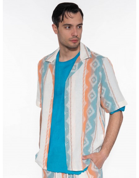 XAGON MAN Πουκάμισο κοντομάνικο P23042AVERDU Εμπριμέ XAGON MAN - 6