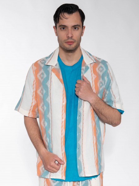 XAGON MAN Πουκάμισο κοντομάνικο P23042AVERDU Εμπριμέ XAGON MAN - 8