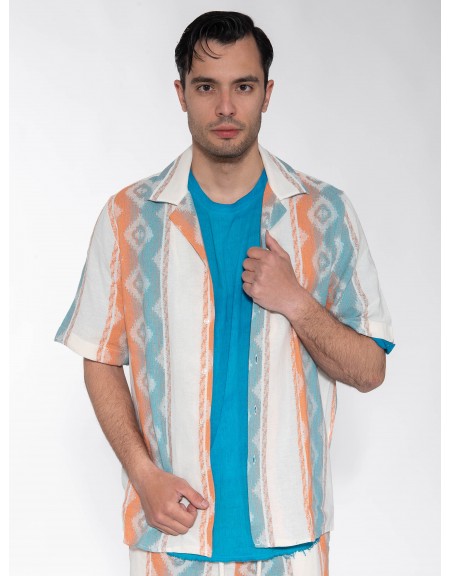 XAGON MAN Πουκάμισο κοντομάνικο P23042AVERDU Εμπριμέ XAGON MAN - 8