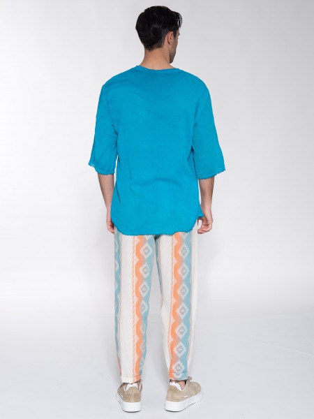 XAGON MAN T-shirt P23082JX2408 Μπλε ρουά XAGON MAN - 9