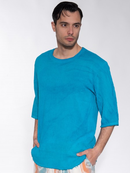 XAGON MAN T-shirt P23082JX2408 Μπλε ρουά XAGON MAN - 4