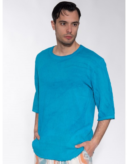 XAGON MAN T-shirt P23082JX2408 Μπλε ρουά XAGON MAN - 4