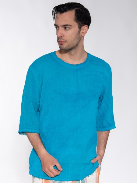 XAGON MAN T-shirt P23082JX2408 Μπλε ρουά XAGON MAN - 3