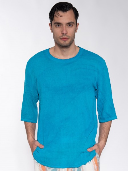 XAGON MAN T-shirt P23082JX2408 Μπλε ρουά XAGON MAN - 12